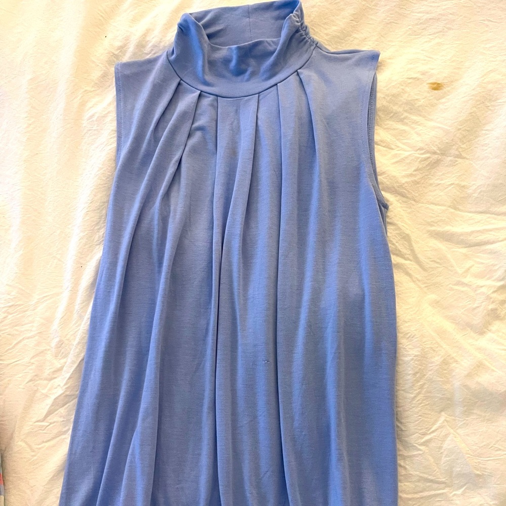 Periwinkle mock turtleneck top